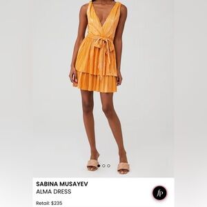 NWOT Sabina Musayev Orange Alma Dress